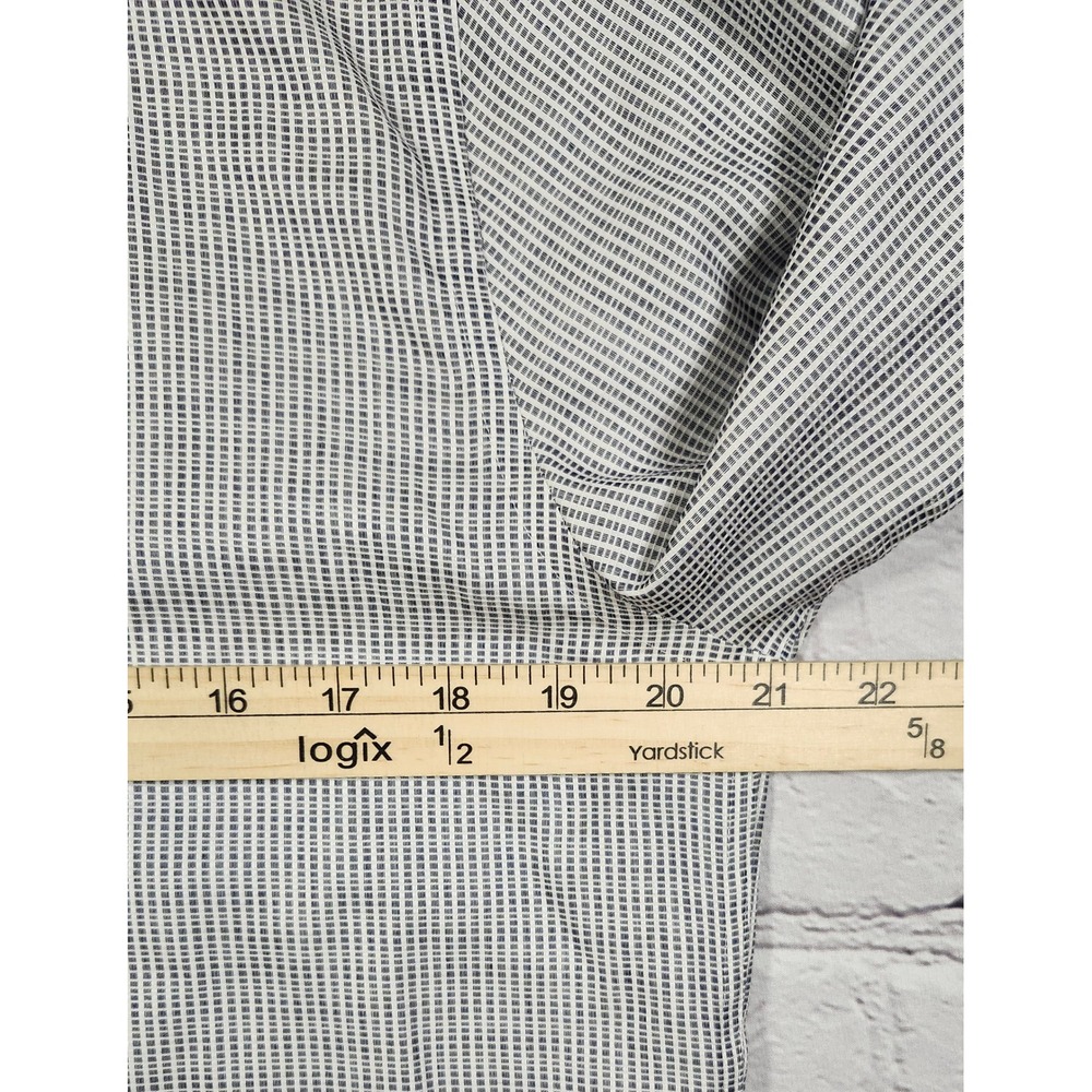 Twillory Safe Cotton Mens 16.5 34/35 Tailored Fit Non-Iron Dress Shirt Blue - Picture 6 of 9
